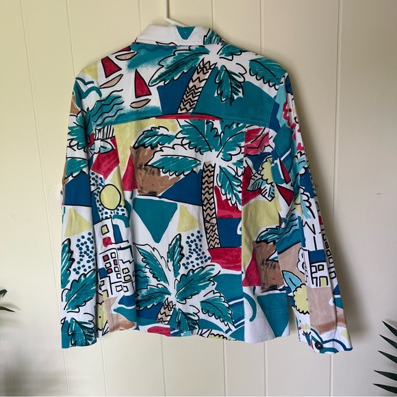 Chico's Vibrant Coastal Print Blazer - Picture 4 of 4